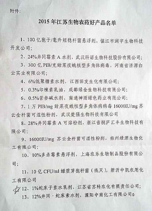 半岛平台-半岛(中国)产品被评为江苏省生物农药好产品